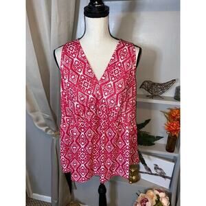 NWT LUUKSE size XL XLarge Color 101 Pink White Tank Top NEW